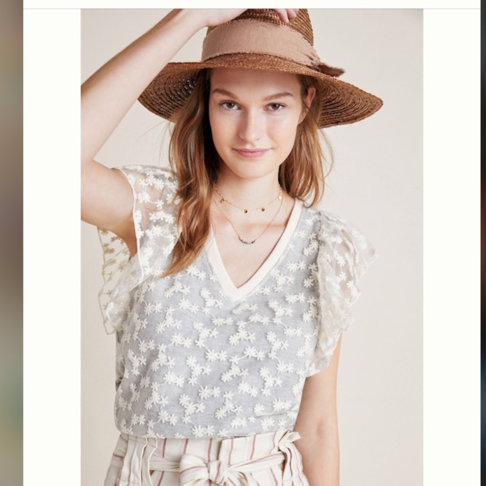 Anthropologie April Lace Top